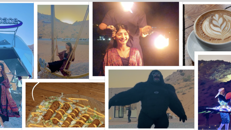 Desert pop up with Gorilla Dance near Dubai