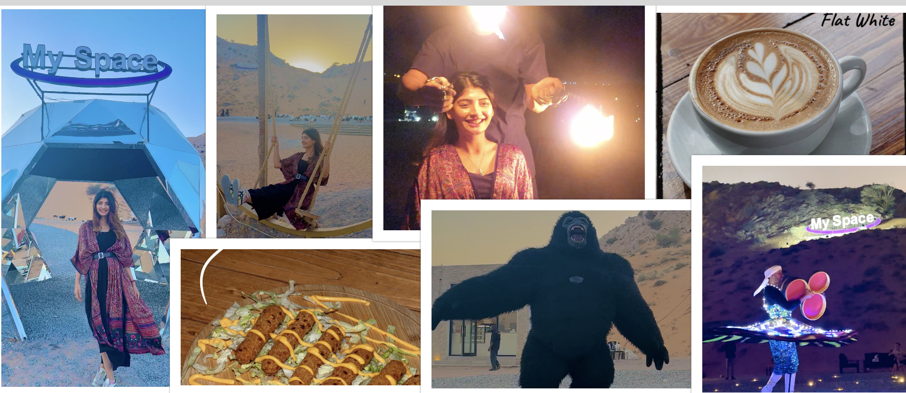 Desert pop up with Gorilla Dance near Dubai