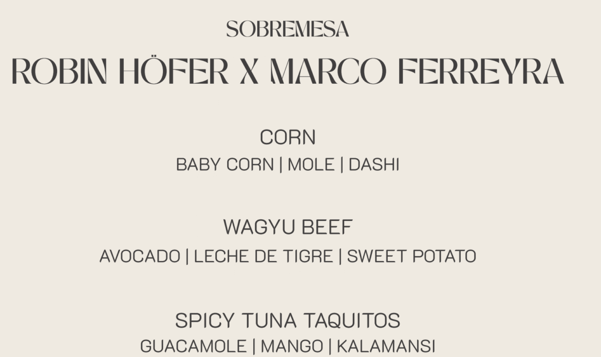 Sobremesa Dubai, Dubai dining events September 2026, Dubai food events